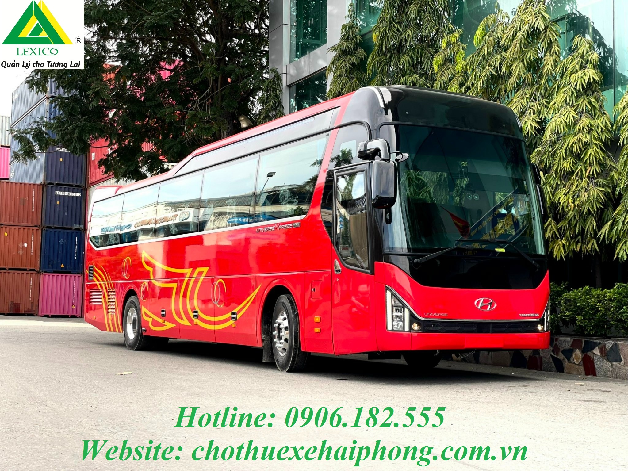 BIG BUS 47 SEATS FOR RENT IN HAI PHONG